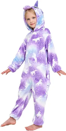Vista 63 de Pijama de unicornio unisex para niños, enteritos para disfraz, Halloween