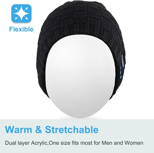 Vista 57 de Rotibox - Gorro inalámbrico con Bluetooth para deportes al aire libre, regalo de Navidad.