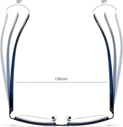 Vista 6 de HIYANJN Paquete de 4 lentes de lectura para mujeres y hombres, bloqueo de luz azul, lentes de metal con marco de acero inoxidable, lentes