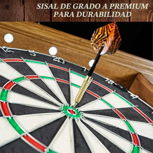 Vista 5 de Barrington Pub Style Dartboard, Pre-Assembled with LED Light