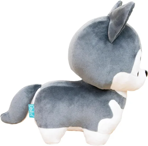 Vista 3 de Bellzi Husky siberiano – Juguete de peluche lindo de 6.5 pulgadas – Suave y adorable regalo de peluche para perros – Regalo perfecto para todas