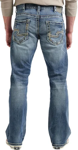 Vista 3 de Silver Jeans Co. Jeans de pierna recta Zac de ajuste relajado para hombre - Legacy