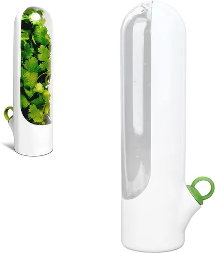 Vista 4 de Herb Keeper Contenedor de almacenamiento de hierbas Conservador de sabor para cilantro, menta, perejil espárragos