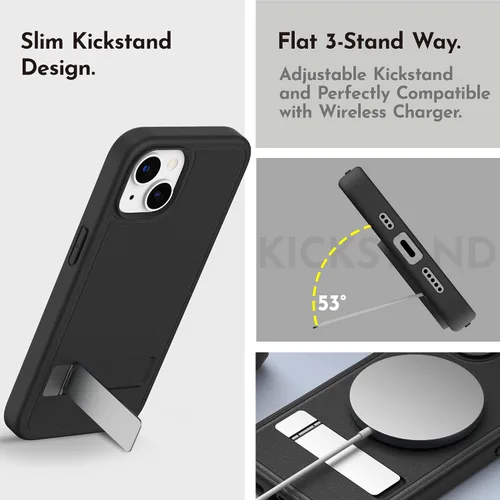 Vista 3 de Funda magnética para iPhone 14 Plus de 6.7 pulgadas (2022), soporte delgado con protector de pantalla compatible con Magsafe a prueba de golpes