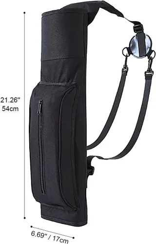 Vista 2 de Al aire libre Flecha Pot Back Archery Bolso de hombro ajustable de gran capacidad 3 puntos arnés impermeable Carcaj cadera para caza tiro