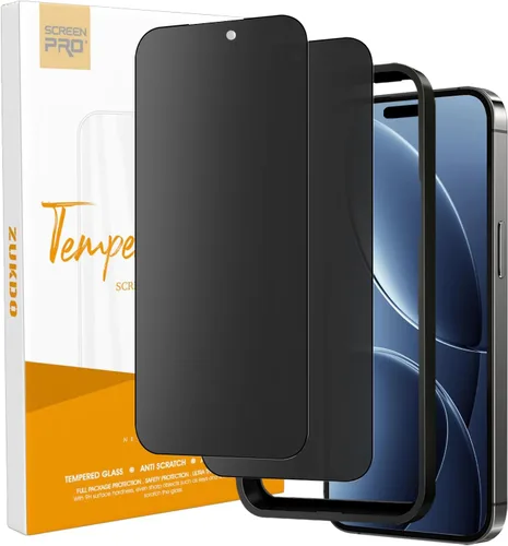 Vista 12 de Protector de pantalla de privacidad mate para iPhone 14 Pro Max de 6.7 pulgadas con protector de lente de cámara, cobertura completa, antirreflejos