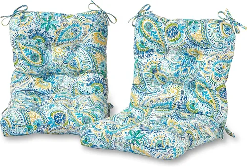 Vista 16 de Greendale Home Fashions Juego de 2 cojines de asiento y respaldo para exteriores, diseño Adobe Stripe 2