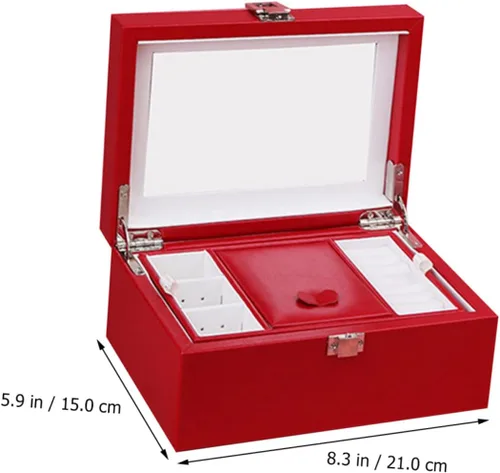 Vista 5 de BESPORTBLE 1pc Jewelry Box Joyero Para Mujer Bracelet Jewelry Box Travel Jewelry Box Watch Display Box Jewellery Display Case Ring Organizer Box Pu