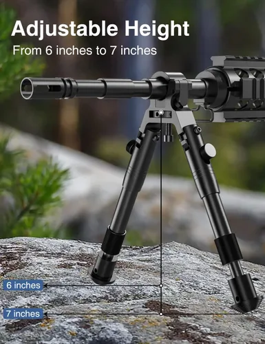 Vista 3 de Bipods for Rifles Clamp-on Rifle Bipod Quick Release Barrel Clamp Bipod for Hunting and Shooting Design