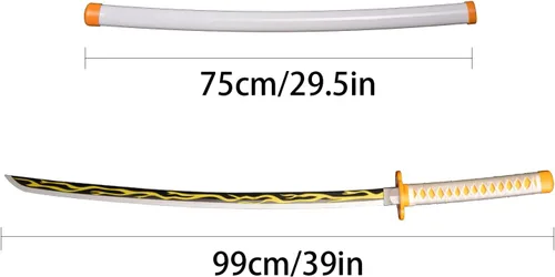 Vista 44 de SV Anime Demon Slayer Sword Katana 41 Inch Decorative Collectible Gift Cosplay Sword，Various Styles Available