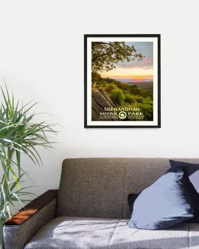 Vista 2 de Póster del Parque Nacional Shenandoah - Arte de pared WPA - Póster de viaje para decoración del hogar - Regalo de inauguración de la casa