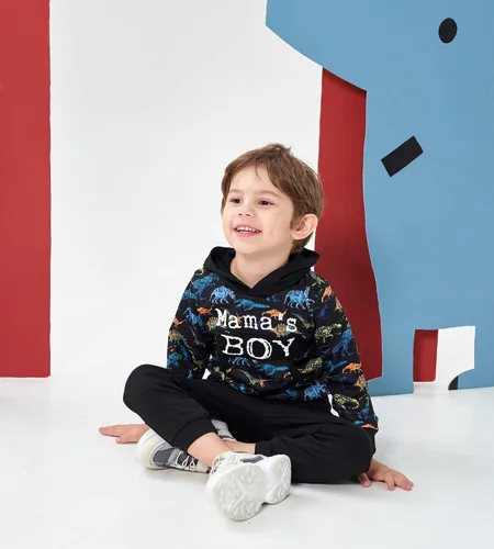 Vista 3 de Conjunto de 2 piezas de ropa de manga larga de algodón para niño y niño sudadera de camuflaje