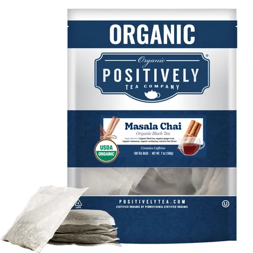 Vista 89 de Bolsas de hojas sueltas para té. Orgánicas por USDA. Positively Tea LLC.