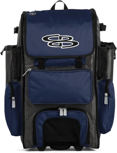 Vista 56 de Boombah Rolling Superpack - Bolsa para equipo de béisbol/sóftbol, varios colores, mango telescópico y capacidad para 4 murciélagos, versión