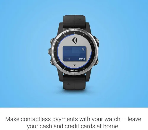 Vista 6 de Garmin fēnix 5 Plus, reloj inteligente con GPS multideporte premium, cuenta con mapas topográficos de color, monitoreo de frecuencia cardíaca