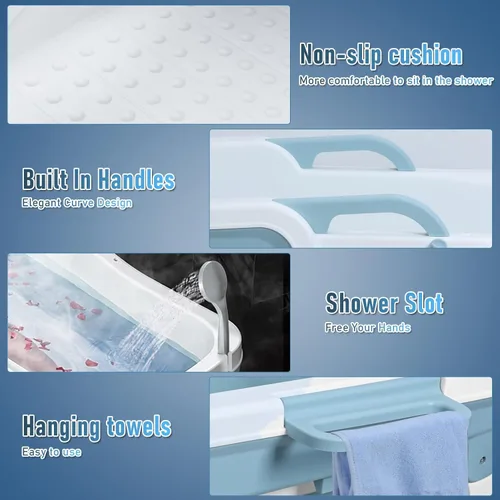 Vista 9 de Portable Tub for Adults, Foldable Bathtub, 51 inch Collapsible Soaking