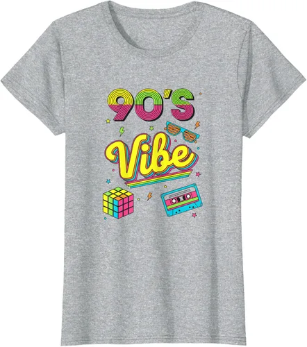 Vista 25 de 90s Nostalgia Retro Apparel - 90'S Vibe Retro T-Shirt Negro