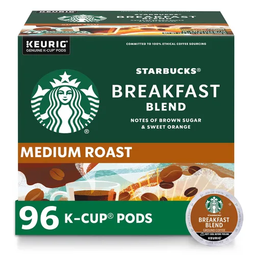 Vista 44 de Starbucks Cápsulas de café K-Cup, café de tostado medio con 2X cafeína mezcla de la casa para cafeteras Keurig, 100% arábica, 6 cajas