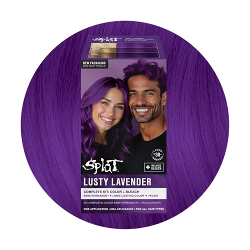 Vista 22 de Splat Kit completo de tinte para el cabello semipermanente de larga duración vegano y libre de crueldad Aqua Rush