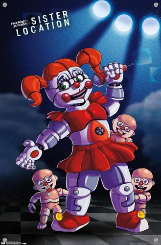 Vista 4 de Five Nights at Freddy's: Sister Location - Póster de pared para bebé con alfileres