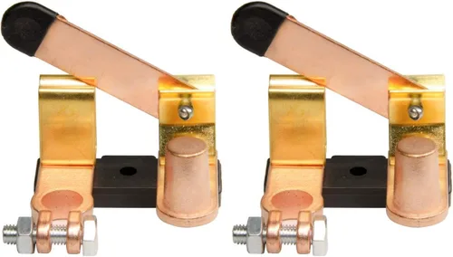 Vista 15 de Interruptor de desconexión de batería de poste lateral de 12 V/24 V, 250/750 amperios, aislador de hoja de cuchillo, corte de energía para automóvil