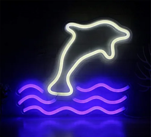 Vista 18 de Letrero de luz de neón LED con luces nocturnas funciona con USB, letrero decorativo de marquesina para bar, pub, tienda, club, garaje, hogar Ahoha
