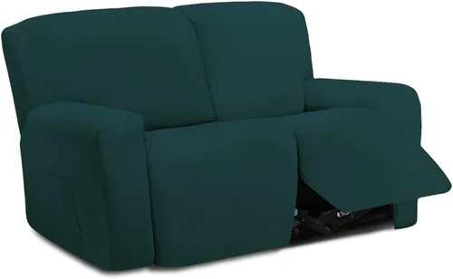 Vista 46 de Easy-Going - Funda elástica de microfibra para sofá reclinable seccional, suave vellón ajustable a tu sofá de 2 cuerpos, lavable, protector