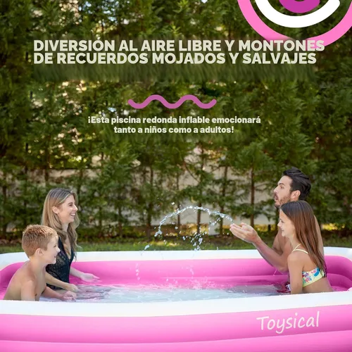 Vista 4 de Toysical Piscina Inflable para Niños y Adultos - 118 x 72 x 22 - Más Duradera que Otras Piscinas Inflables para Adultos - Incluye Parches