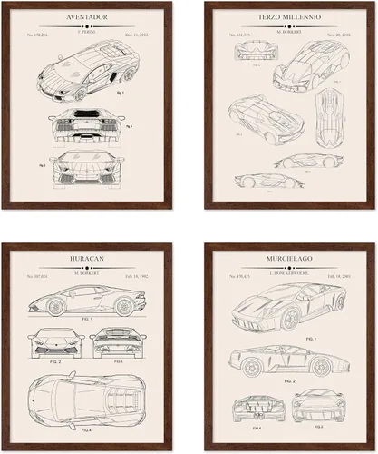 Vista 17 de Poster Master Póster de juguete de construcción de 2 piezas, estampado de patente de bloques de construcción, arte de minifigura, diseño