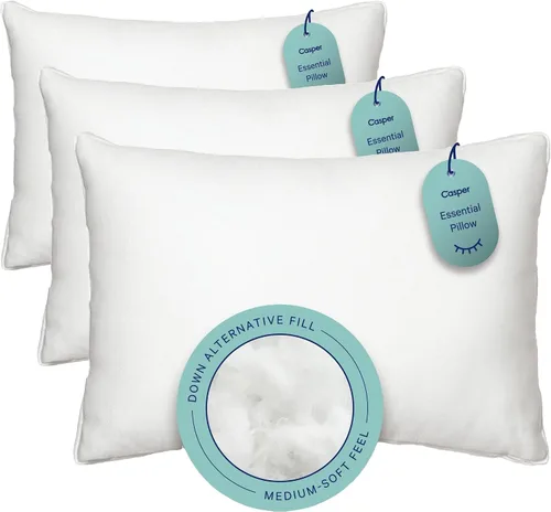 Vista 11 de [Usado] Almohada de espuma viscoelástica de Casper Sleep Essential con enfriamiento, tamaño estándar – Espuma viscoelástica firme con cubierta