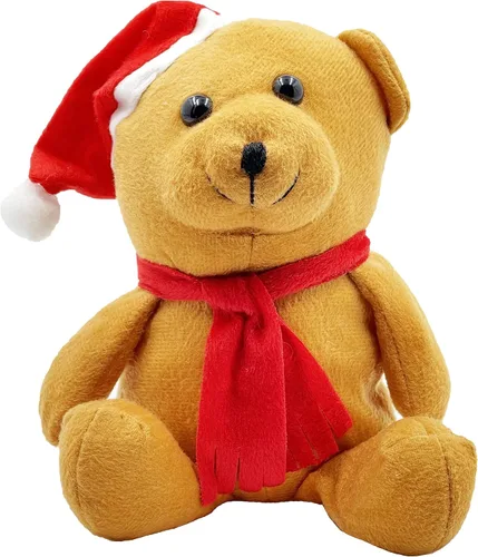 Vista 4 de The Dreidel Company Oso de Navidad de Santa con Bota, Oso de Peluche con Barriga, Oso de 9.5 Pulgadas de Peluche Relleno, Juguetes Super Suaves