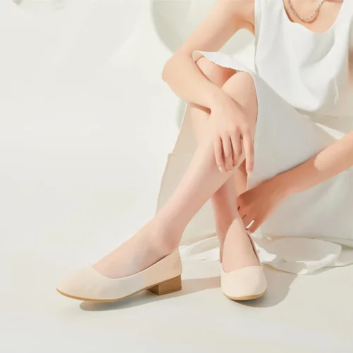 Vista 8 de ALTOCIS Zapatos de tacón grueso de bloque bajo para mujer, elegantes zapatos cerrados con punta redonda y plataforma baja para oficina