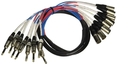 Vista 5 de Seismic Audio - SAXT-4x5M - Cable serpiente de 4 canales TRS de 1/4" a XLR macho - 5 pies de largo - Extremos reparables - Serpiente de efectos
