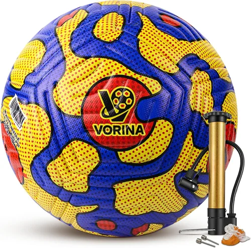 Vista 11 de Balón de fútbol tamaño 5 – Pelota oficial de partido y entrenamiento, piel sintética impermeable térmica, vejiga de butilo, niños, jóvenes, adultos