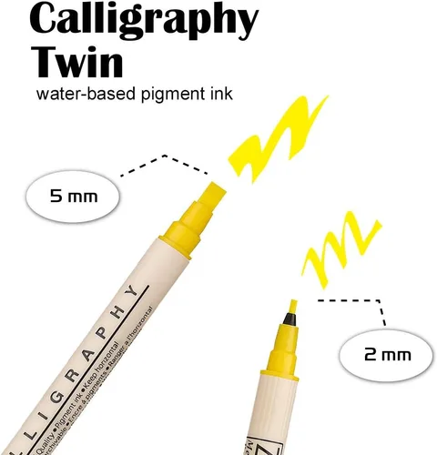 Vista 5 de 8 rotuladores Zig para caligrafía con sistema de memoria, multicolor