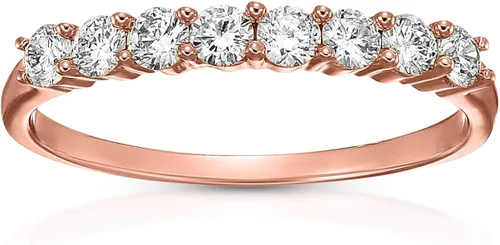 Vista 7 de Vir Jewels Anillo de boda de diamante 12 cttw en oro blanco de 14 quilates, engaste de 8 piedras