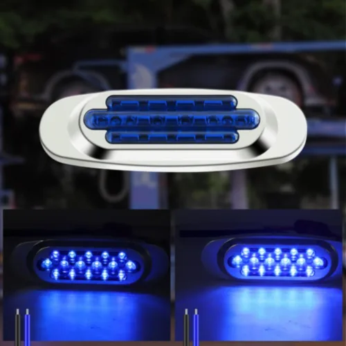 Vista 2 de 2 luces LED de marcador de remolque, luz de espacio para montaje en superficie, 5.9 pulgadas, impermeable, sellada, indicadores de marcador lateral