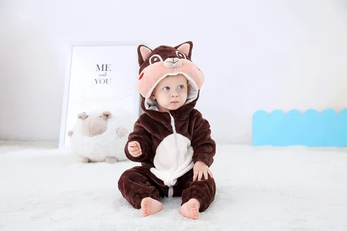 Vista 5 de Disfraz unisex para niños, disfraz de Halloween, traje de animal con capucha