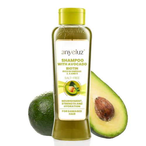 Vista 11 de ANYELUZ Champú capilar de aloe vera, limpiador de cuero cabelludo de limpieza profunda, fórmula de fortalecimiento de biotina, control de grasa