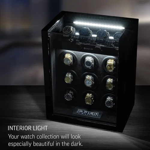 Vista 3 de TIMECUBE 9 Watch Winder with 4 Storage Slots and Interior Light