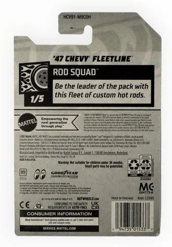 Vista 2 de Hot Wheels Chevy Fleetline '47, Rod Squad 1/5