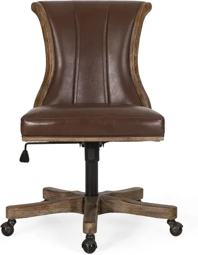 Vista 9 de Christopher Knight Home Coulee - Silla de oficina, beige y natural Beige + Natural