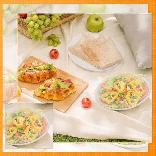 Vista 7 de Crtiin 1000 fundas desechables para tazones, cubiertas de plástico para platos de alimentos con envoltura elástica de plástico para alimentos