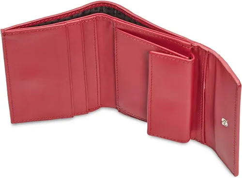 Vista 4 de Moleskine Classic - Cartera triple de piel, color rojo