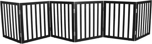 Vista 13 de Puerta para perros para interiores, valla independiente para perros, para la casa, puertas, pasillos o escaleras, puerta para mascotas plegable