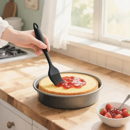 Vista 5 de Cepillo de silicona para cocinar, cepillo de alimentos resistente al calor para barbacoa, cepillo de silicona de grado alimenticio para hornear