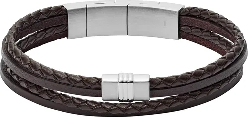 Vista 5 de Fossil Copeland - Reloj de cuarzo de acero inoxidable con correa de piel para hombre