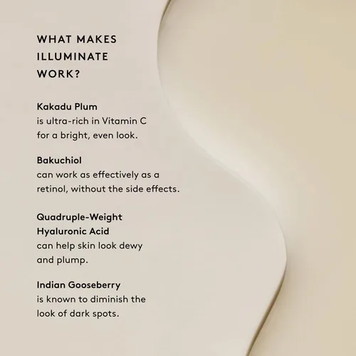 Vista 5 de Naked & Thriving Illuminate BC+ - Suero facial Ácido hialurónico, vitamina C, Bakuchiol Cuidado de la piel orgánico, vegano y derivado