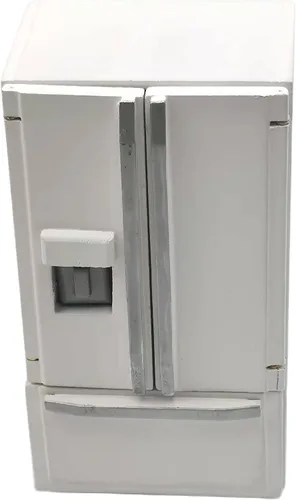 Vista 2 de Accesorios de decoración de casa de muñecas, casa de muñecas 1:12, muebles en miniatura, simulación, nevera, refrigerador, cocina, decoración (gris)