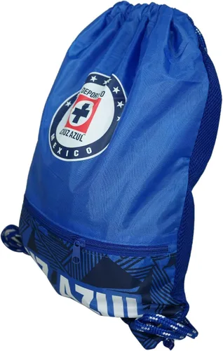 Vista 2 de Icon Sports Cruz Azul - Bolsa oficial con cordón para gimnasio y fútbol, Azul, Cruz Azul